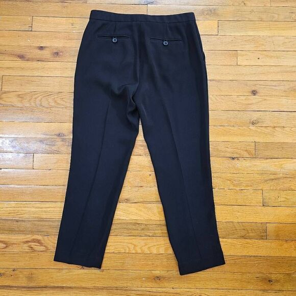 Theory Dress Pant Womens 8 Black Straight Leg Cropped - Picture 5 of 10